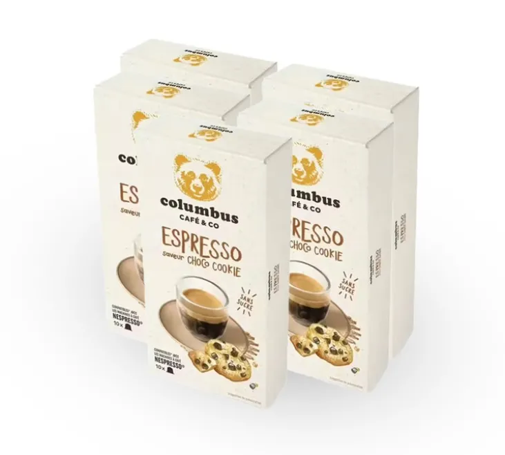 50 capsules compatibles Nespresso* Original Saveur Chocolat Cookie - COLUMBUS CAFE & CO