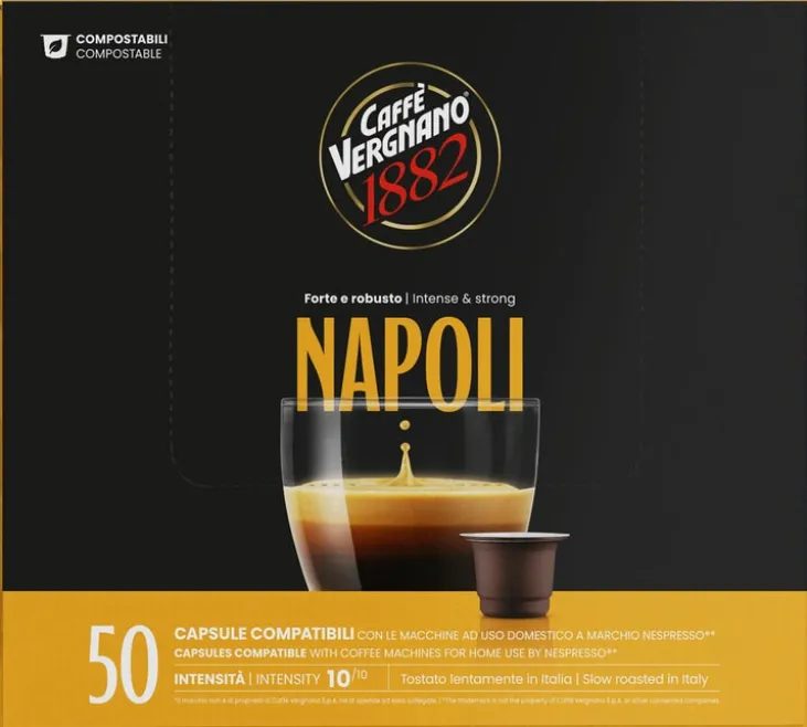 50 capsules compatibles Nespresso* Original Napoli - CAFFE VERGNANO