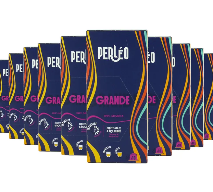 100 capsules compatibles Nespresso* Grande - PERLÉO