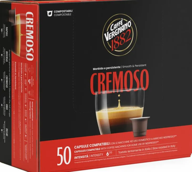 100 capsules compatibles Nespresso* Original Espresso Cremoso - CAFFE VERGNANO