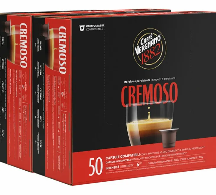 100 capsules compatibles Nespresso* Original Espresso Cremoso - CAFFE VERGNANO