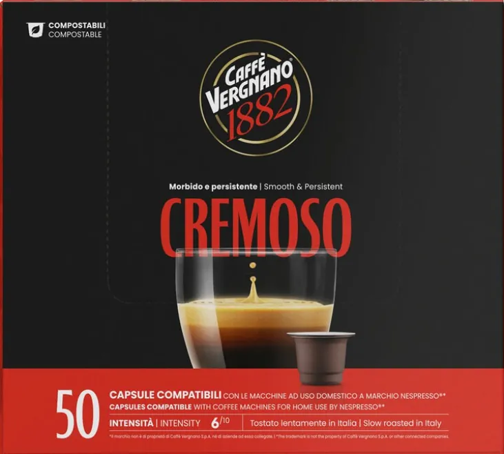 100 capsules compatibles Nespresso* Original Espresso Cremoso - CAFFE VERGNANO