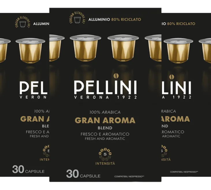 90 capsules compatibles Nespresso* Original Gran Aroma - PELLINI