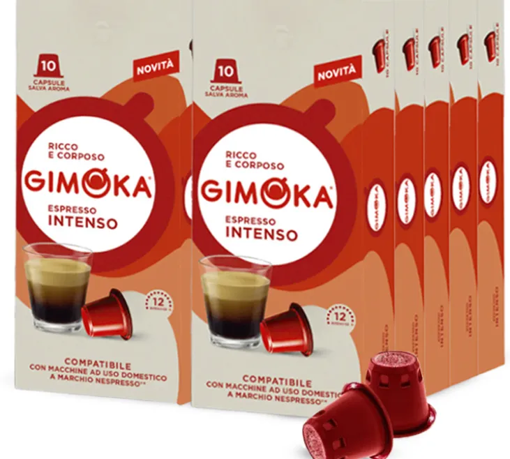 100 capsules compatibles Nespresso® Intenso - GIMOKA