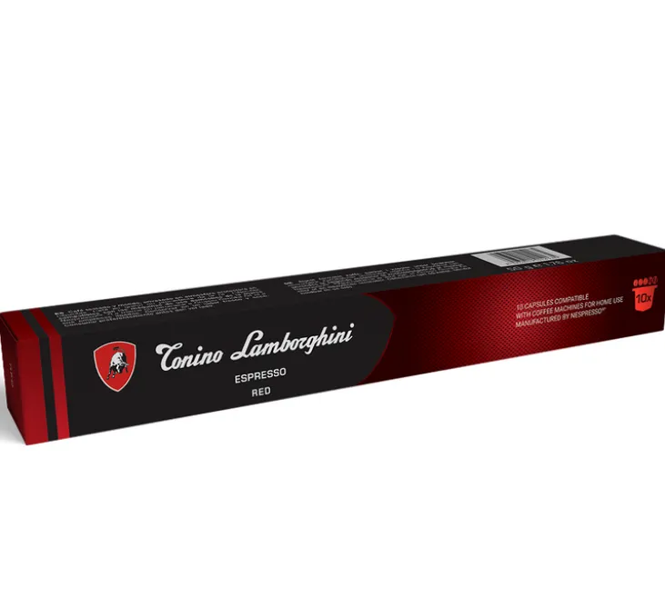 10 capsules compatibles Nespresso* Original Espresso Red - TONINO LAMBORGHINI