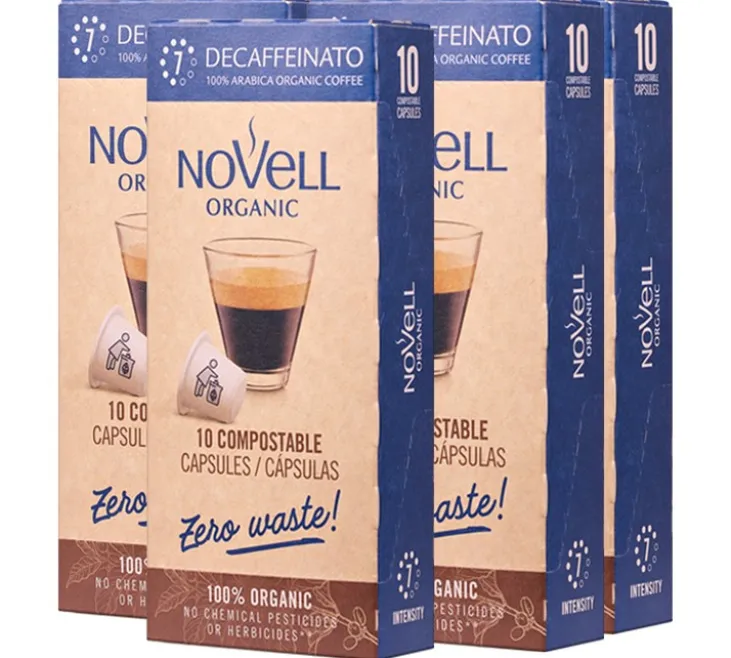 50 capsules compatibles Nespresso® Decaffeinato Bio – NOVELL