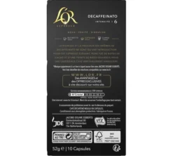 100 capsules compatibles Nespresso* Original Decaffeinato - L'OR ESPRESSO