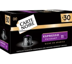 90 capsules compatibles Nespresso* Original Espresso Puissant n°11 - CARTE NOIRE