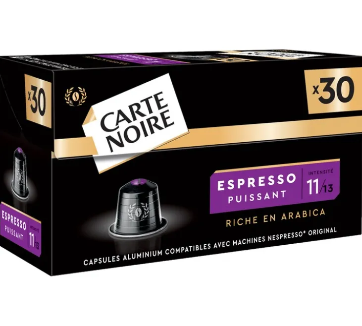90 capsules compatibles Nespresso* Original Espresso Puissant n°11 - CARTE NOIRE