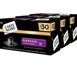 90 capsules compatibles Nespresso* Original Espresso Puissant n°11 - CARTE NOIRE