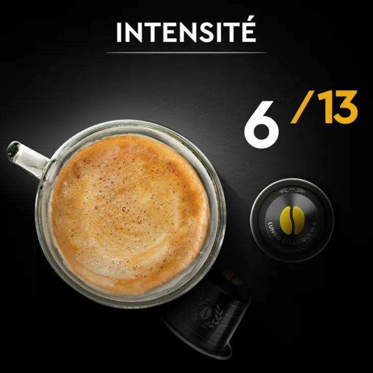 30 capsules compatibles Nespresso* Original Espresso Lungo N°6 - CARTE NOIRE