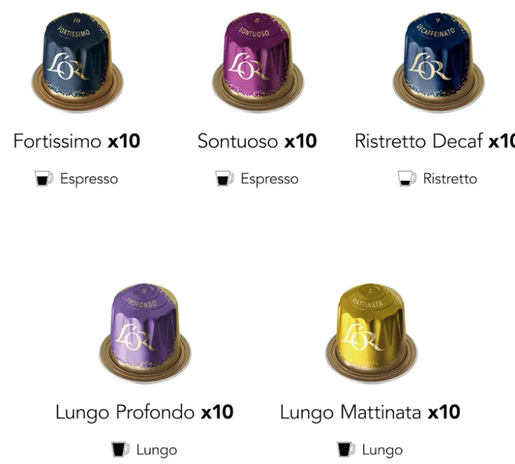 200 capsules compatibles Nespresso* Original - Assortiment - L'OR ESPRESSO