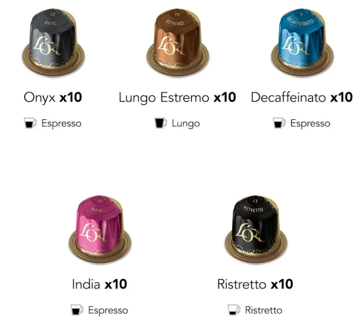 200 capsules compatibles Nespresso* Original - Assortiment - L'OR ESPRESSO