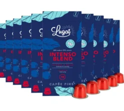 100 capsules compatibles Nespresso* Original Intenso Blend - LUGAT - Anti Gaspi - DLUO 19/11/2026