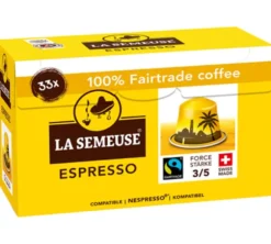 99 capsules compatibles Nespresso* Original Espresso Fairtrade - LA SEMEUSE