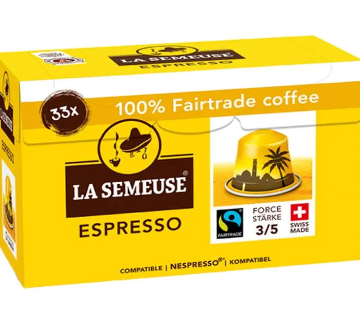 99 capsules compatibles Nespresso* Original Espresso Fairtrade - LA SEMEUSE