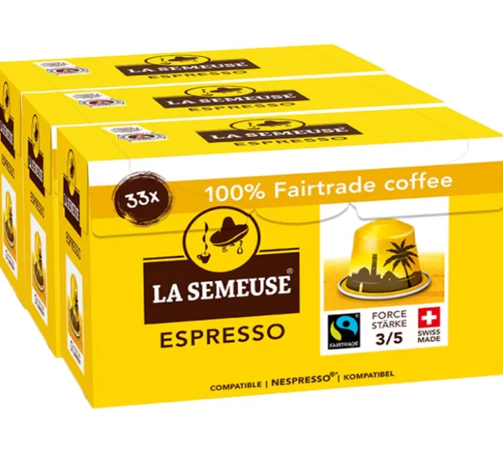 99 capsules compatibles Nespresso* Original Espresso Fairtrade - LA SEMEUSE