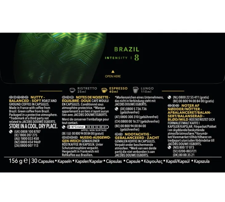90 capsules compatibles Nespresso* Original Brazil - L'OR ESPRESSO