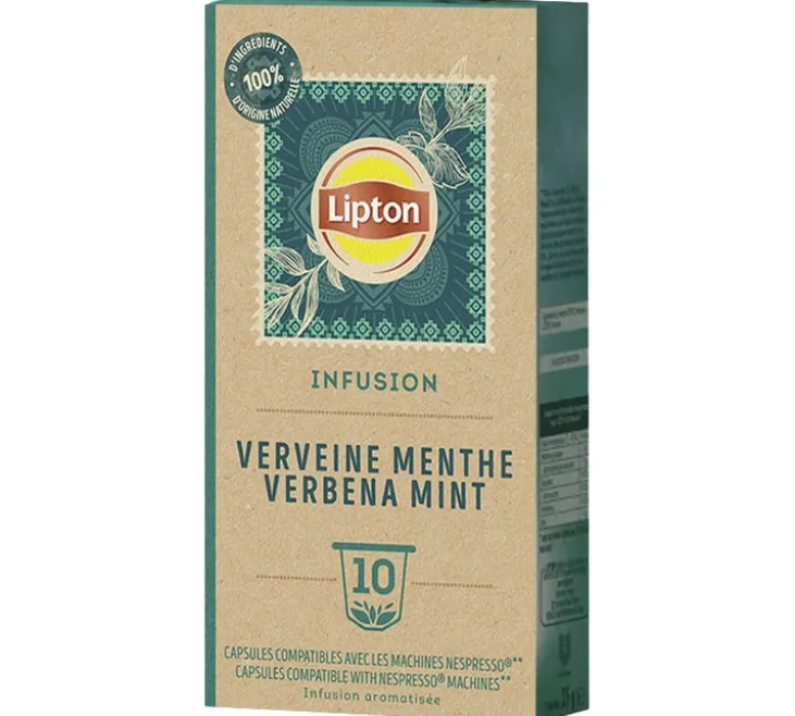 10 capsules compatibles Nespresso* Original Infusion Verveine Menthe - LIPTON