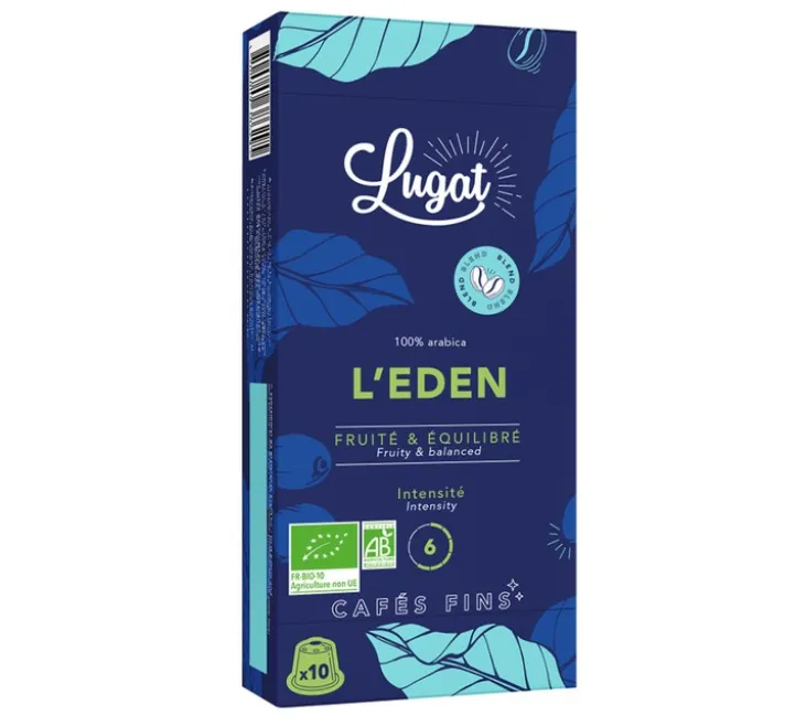 100 capsules compatibles Nespresso* Original L'Eden bio - LUGAT