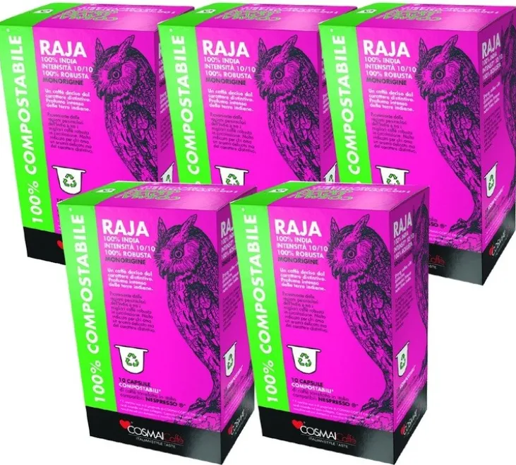50 capsules compatibles Nespresso* Original Raja - COSMAI CAFFÉ