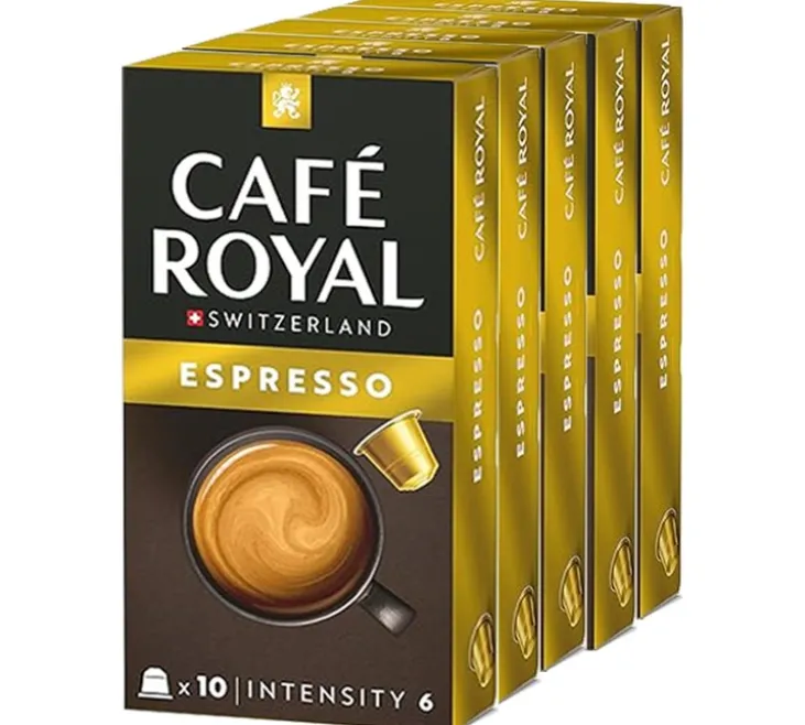 50 capsules compatibles Nespresso* Original Espresso - CAFÉ ROYAL