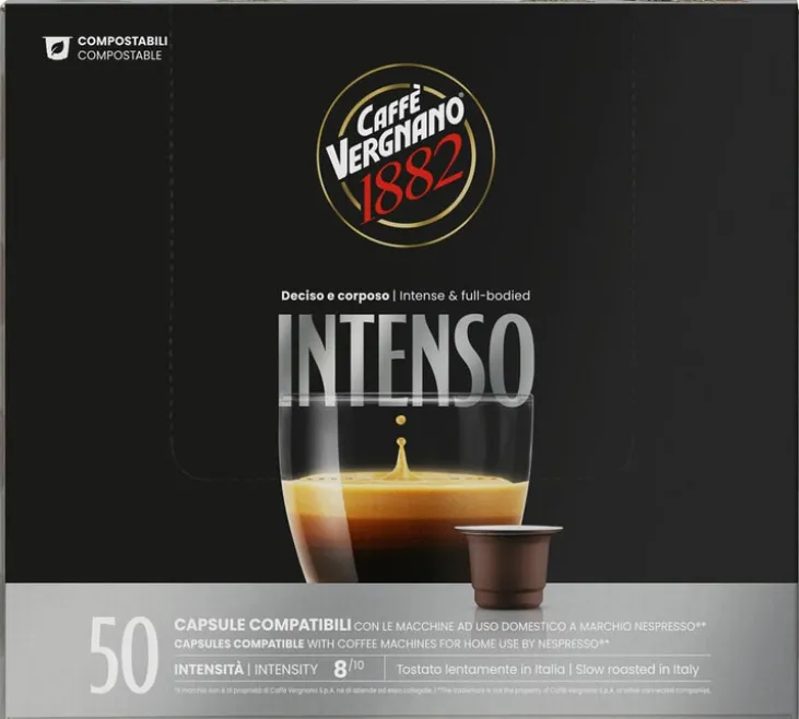 50 capsules compatibles Nespresso* Original Espresso Intenso - CAFFE VERGNANO