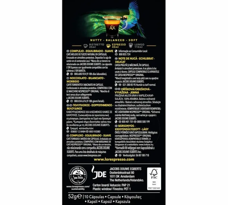 10 capsules compatibles Nespresso* Original Brazil - L'OR ESPRESSO