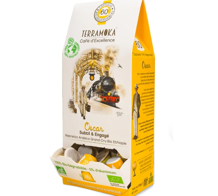 15 capsules compatibles Nespresso* Original Sir Oscar Bio - TERRAMOKA