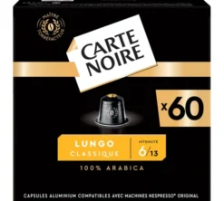 240 capsules compatibles Nespresso* Original Espresso Lungo n°6 - CARTE NOIRE