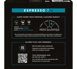 60 capsules compatibles Nespresso* Original - Espresso Classique n°7 - CARTE NOIRE