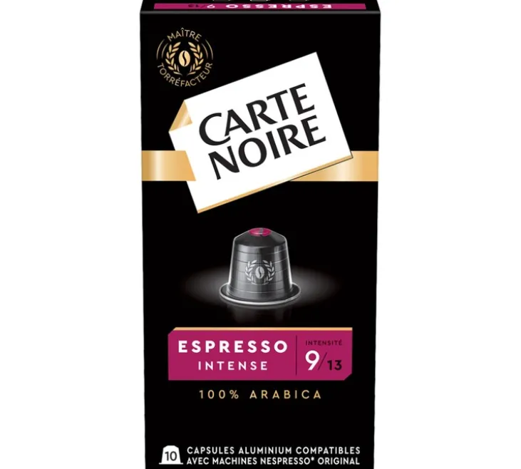 50 capsules compatibles Nespresso* Original Espresso Intense n°9 - CARTE NOIRE