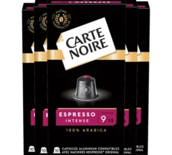 50 capsules compatibles Nespresso* Original Espresso Intense n°9 - CARTE NOIRE