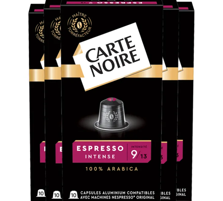 50 capsules compatibles Nespresso* Original Espresso Intense n°9 - CARTE NOIRE