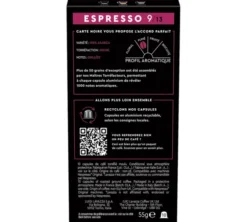 50 capsules compatibles Nespresso* Original Espresso Intense n°9 - CARTE NOIRE