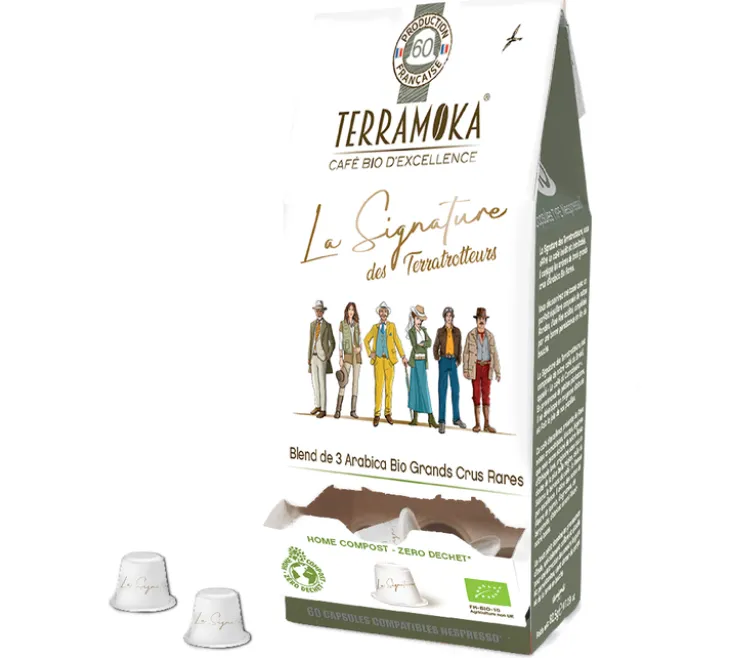 15 capsules compatibles Nespresso* Original La signature des Terra-Trotteus Bio compostables - TERRAMOKA