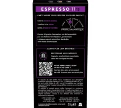 10 capsules compatibles Nespresso* Original Espresso Puissant n°11 - CARTE NOIRE