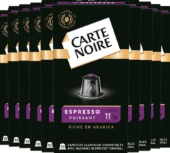 100 capsules compatibles Nespresso* Original Espresso puissant N°11 - CARTE NOIRE