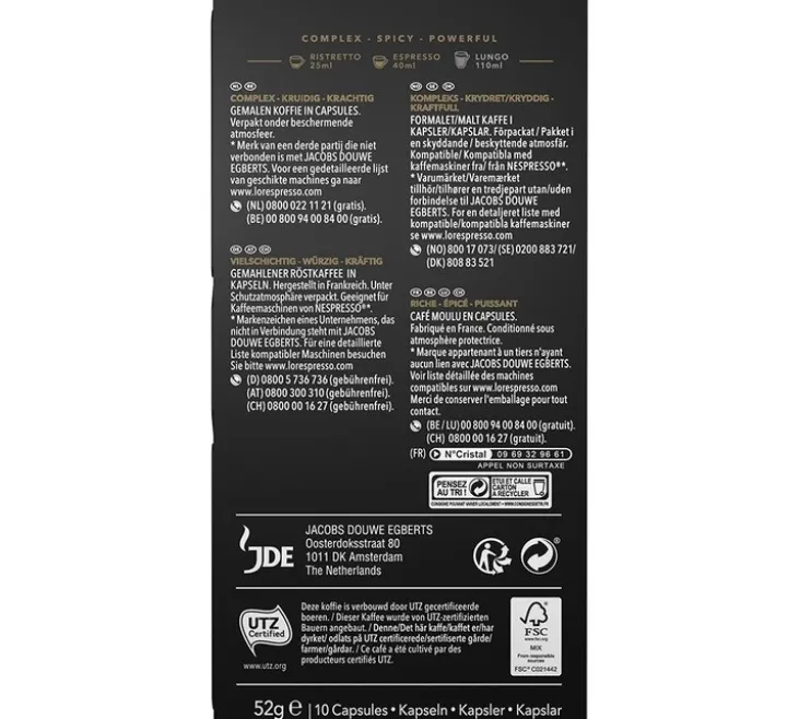 50 capsules compatibles Nespresso* Original Espresso Supremo - L'OR ESPRESSO