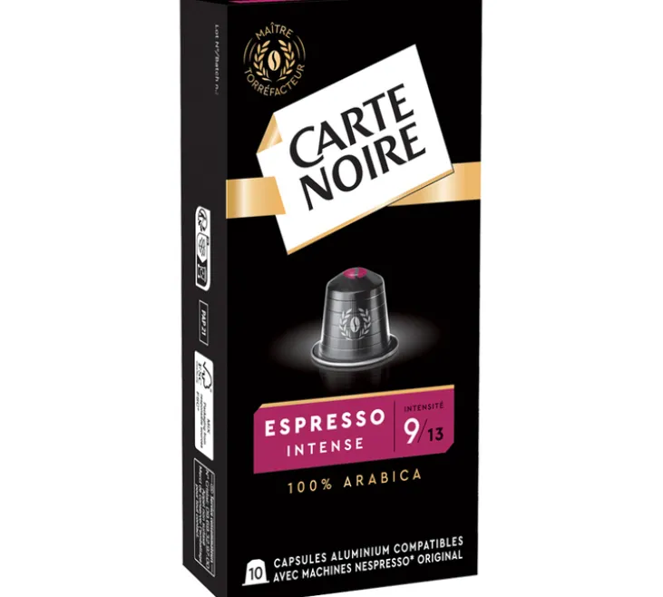 10 capsules compatibles Nespresso* Original Espresso Intense n°9 - CARTE NOIRE