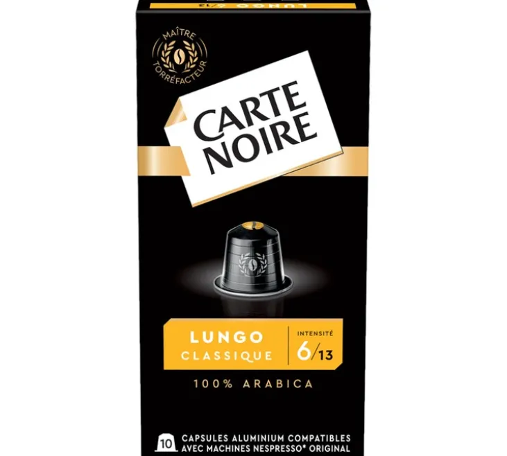 50 capsules compatibles Nespresso* Original Espresso Lungo n°6 - CARTE NOIRE