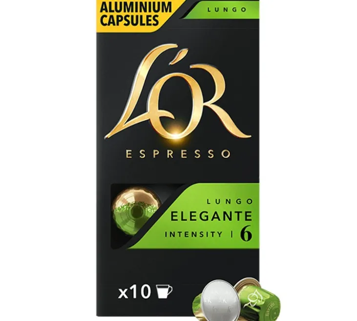 10 capsules compatibles Nespresso* Original Lungo Elegante - L'OR ESPRESSO