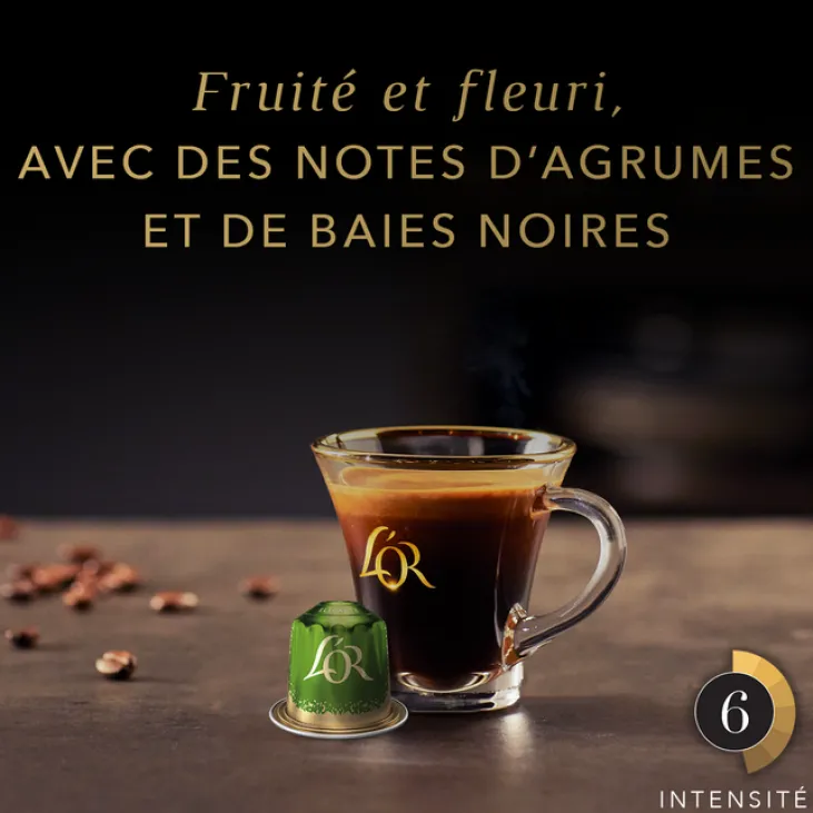 10 capsules compatibles Nespresso* Original Lungo Elegante - L'OR ESPRESSO