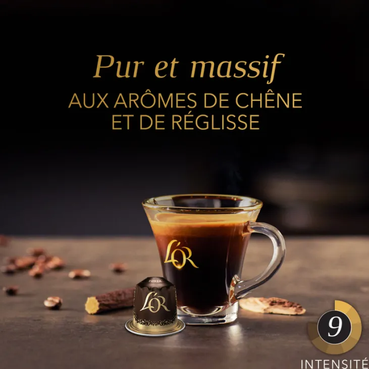 10 capsules compatibles Nespresso* Original Forza - L'OR ESPRESSO