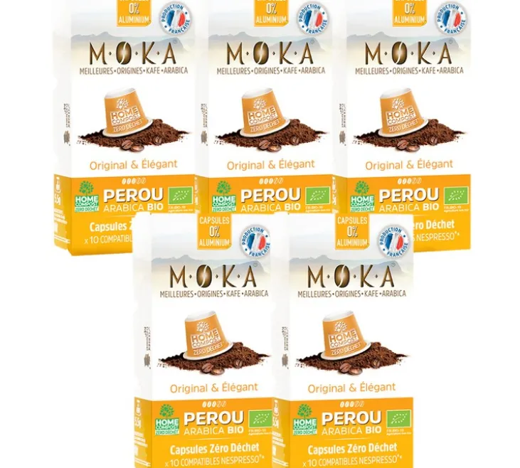 50 capsules compatibles Nespresso* Original Pérou Bio - MOKA