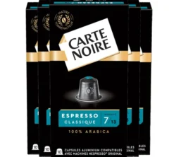 50 capsules compatibles Nespresso* Original Espresso Classique n°7 - CARTE NOIRE