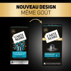 50 capsules compatibles Nespresso* Original Espresso Classique n°7 - CARTE NOIRE