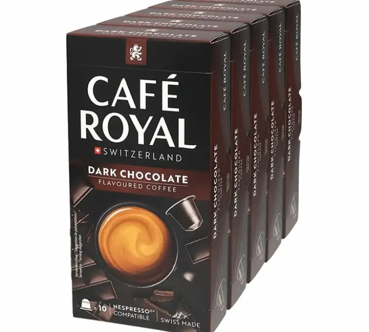 50 capsules compatibles Nespresso* Original Chocolat Noir - CAFÉ ROYAL