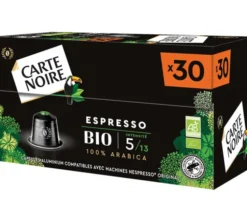 90 capsules compatibles Nespresso* Original Espresso Bio - CARTE NOIRE