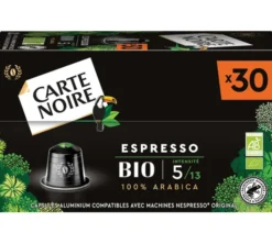 90 capsules compatibles Nespresso* Original Espresso Bio - CARTE NOIRE